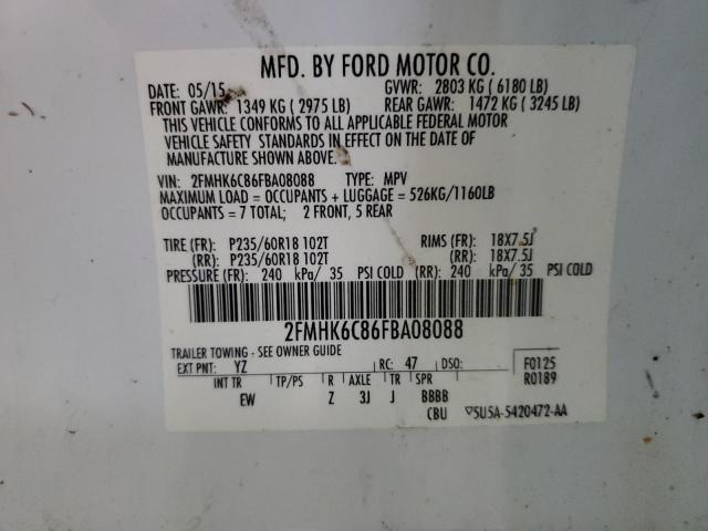 2015 FORD FLEX SEL 2FMHK6C86FBA08088