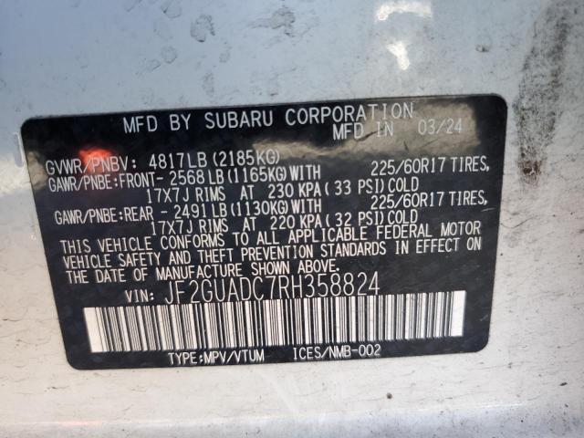 2024 SUBARU CROSSTREK JF2GUADC7RH358824