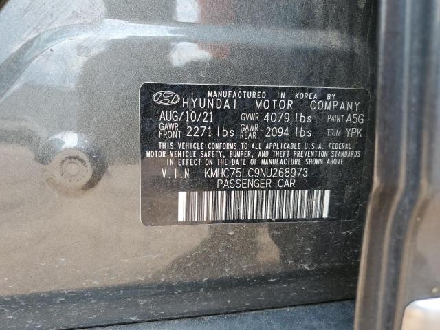 2022 HYUNDAI IONIQ SE KMHC75LC9NU268973