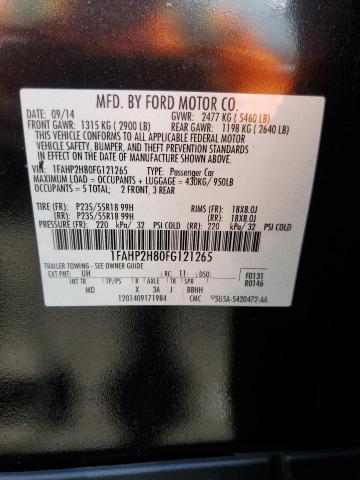 2015 FORD TAURUS SEL 1FAHP2H80FG121265