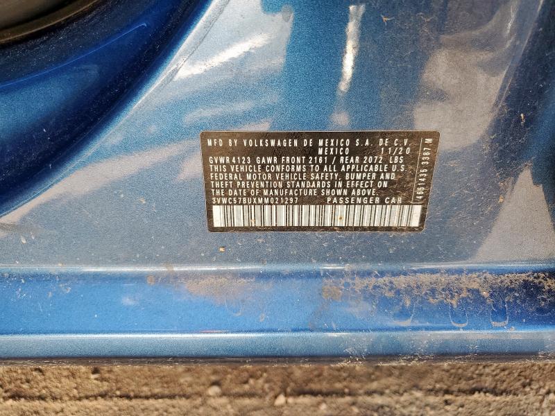 2021 VOLKSWAGEN JETTA S 3VWC57BUXMM021297