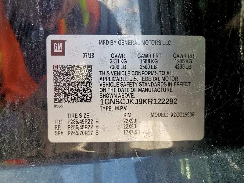 2019 CHEVROLET SUBURBAN C - 1GNSCJKJ9KR122292