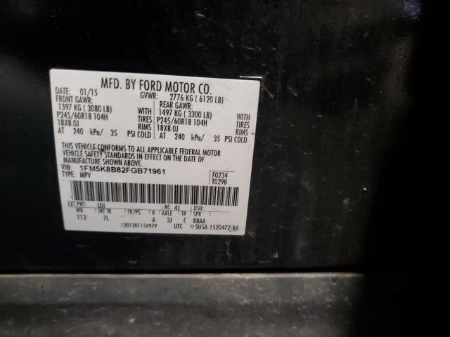 2015 FORD EXPLORER 1FM5K8B82FGB71961
