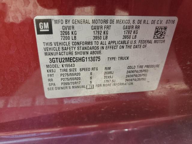 2017 GMC SIERRA K15 3GTU2MEC6HG113075