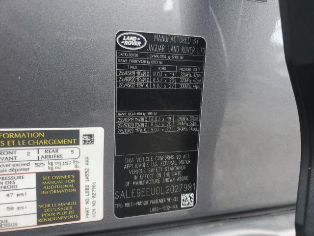 2020 LAND ROVER DEFENDER 1 SALE9EEU0L2027981