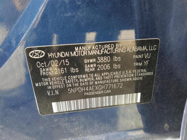 2016 HYUNDAI ELANTRA SE - 5NPDH4AEXGH771672