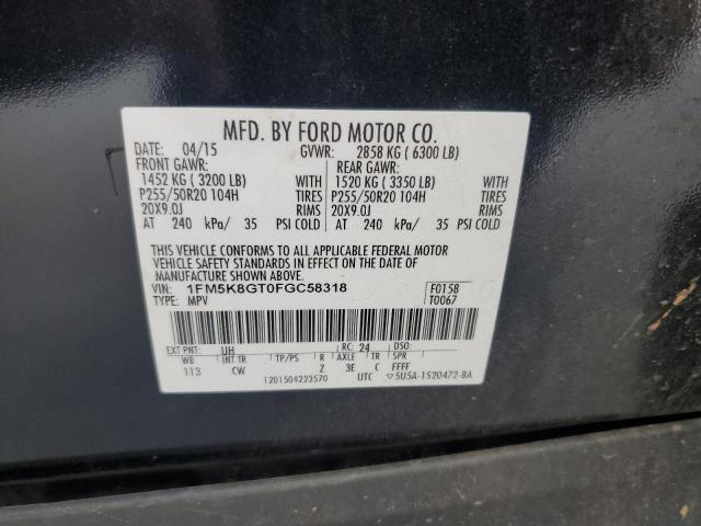 2015 FORD EXPLORER S - 1FM5K8GT0FGC58318