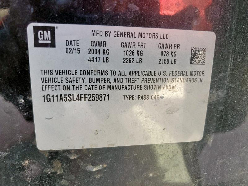 2015 CHEVROLET MALIBU LS 1G11A5SL4FF259871