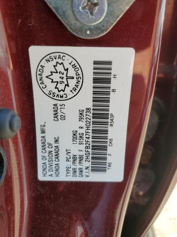 2015 HONDA CIVIC LX 2HGFB2F47FH022738