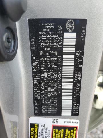 2024 TOYOTA CAMRY SE N - 4T1S11AK5RU242344