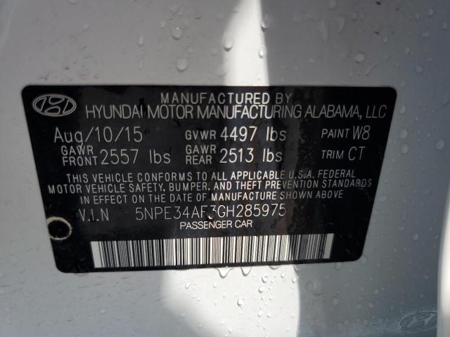 2016 HYUNDAI SONATA SPO 5NPE34AF3GH285975