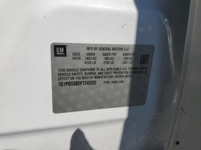 2015 CHEVROLET CRUZE LTZ 1G1PG5SB5F7243205
