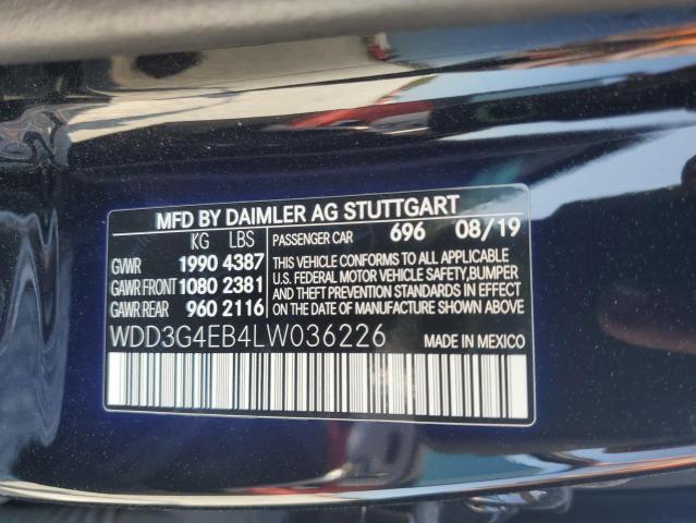 2020 MERCEDES-BENZ A 220 WDD3G4EB4LW036226