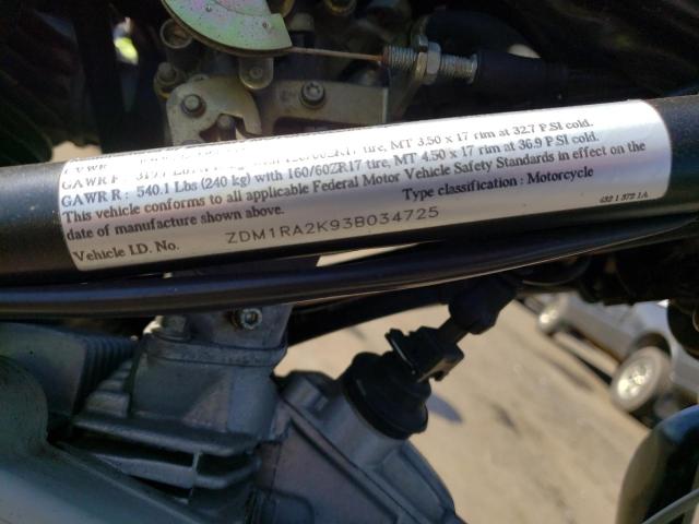 2003 DUCATI M600 ZDM1RA2K93B034725