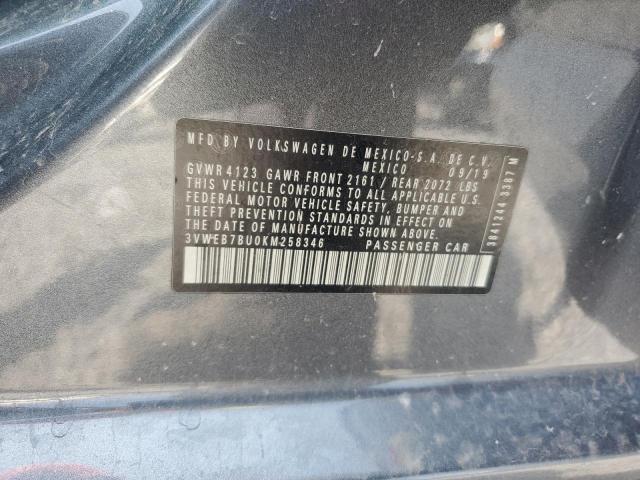 2019 VOLKSWAGEN JETTA SEL - 3VWEB7BU0KM258346