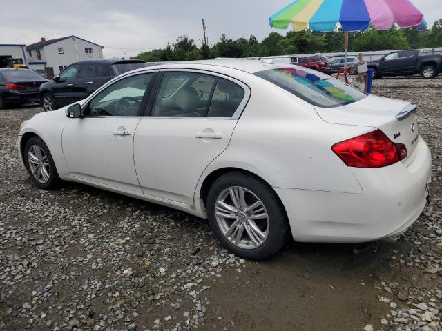 INFINITI G37 2012 white  gas JN1CV6ARXCM677751 photo #3