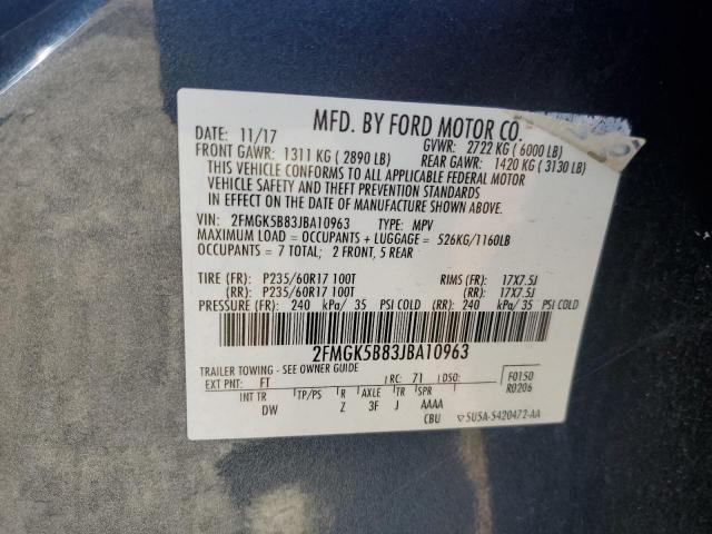2018 FORD FLEX SE 2FMGK5B83JBA10963