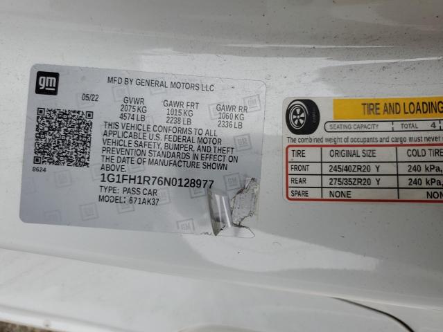 2022 CHEVROLET CAMARO SS - 1G1FH1R76N0128977