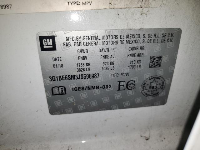 2018 CHEVROLET CRUZE LT - 3G1BE6SM3JS598987
