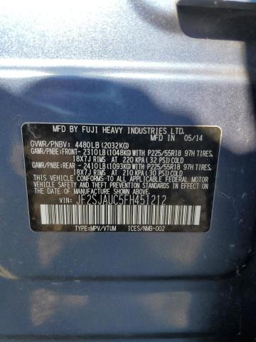 2015 SUBARU FORESTER 2 JF2SJAUC5FH451212