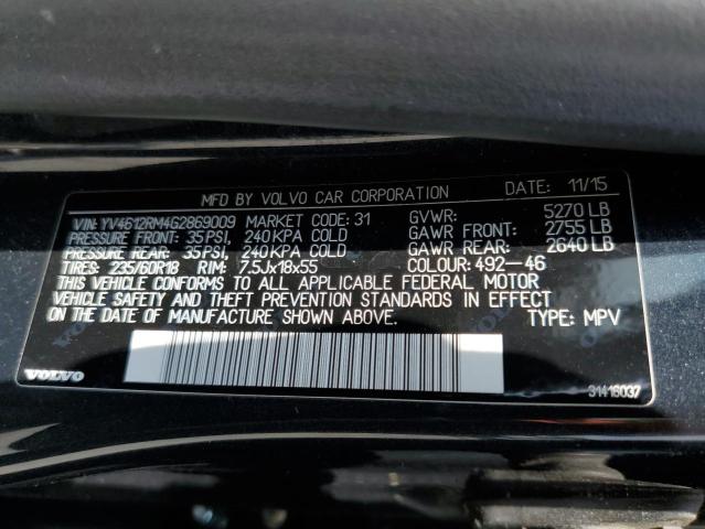 2016 VOLVO XC60 T5 PL YV4612RM4G2869009