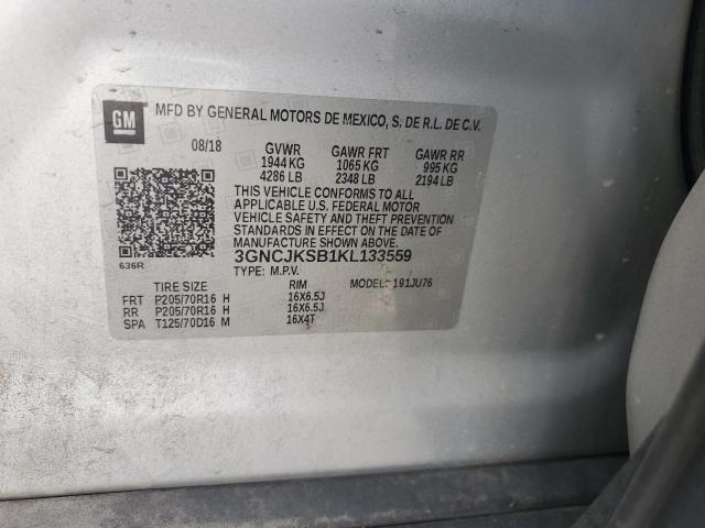 2019 CHEVROLET TRAX LS 3GNCJKSB1KL133559