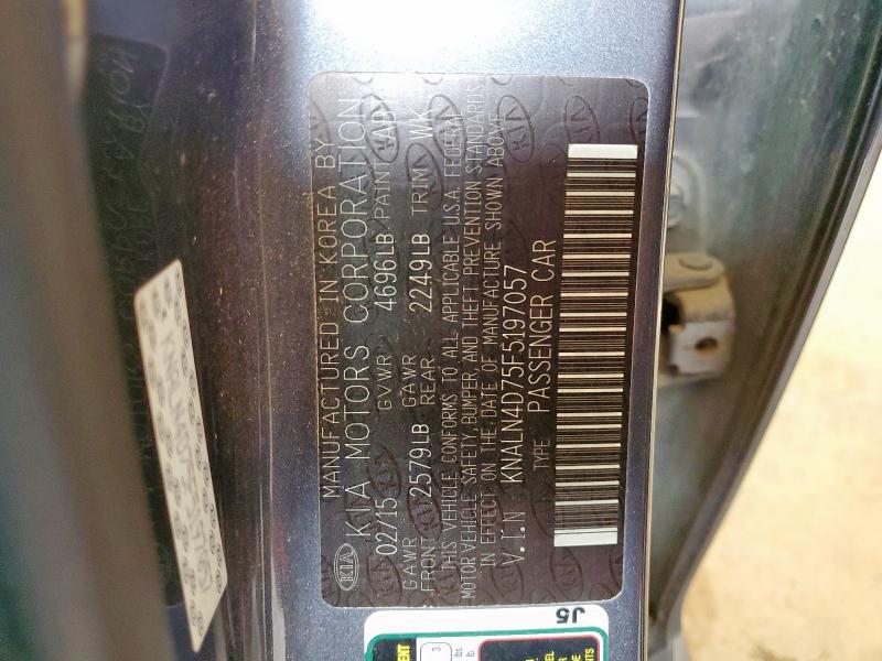 2015 KIA CADENZA PR KNALN4D75F5197057