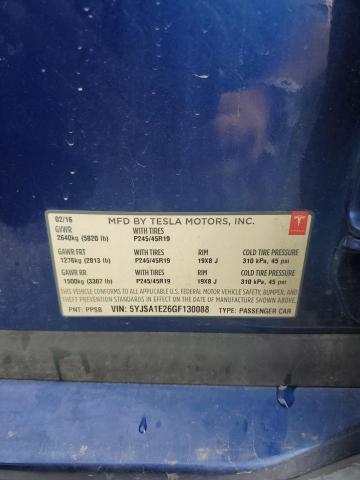 2016 TESLA MODEL S 5YJSA1E26GF130088