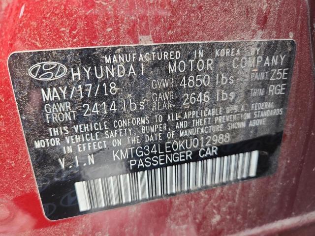 2019 GENESIS G70 PRESTIGE KMTG34LE0KU012988