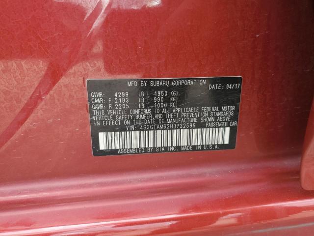 2017 SUBARU IMPREZA SPORT 4S3GTAM62H3732599