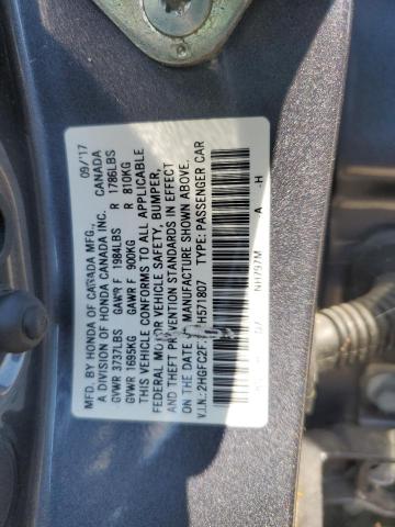 2017 HONDA CIVIC EX 2HGFC2F72HH571807