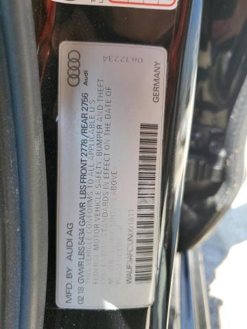 2018 AUDI A6 PREMIUM - WAUF3AFC3JN091811