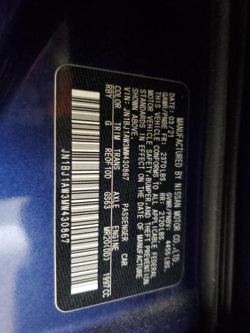 2021 NISSAN ROGUE SPOR JN1BJ1AW3MW430867