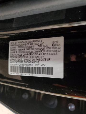 2023 HONDA PILOT ELIT 5FNYG1H88PB001178