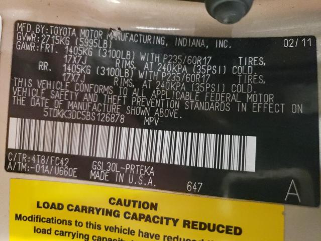 2011 TOYOTA SIENNA LE - 5TDKK3DC5BS126878