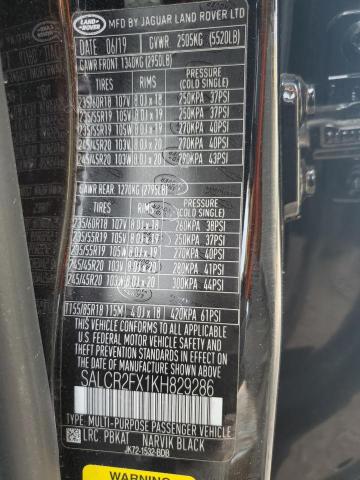 2019 LAND ROVER 88 SER IIA SALCR2FX1KH829286