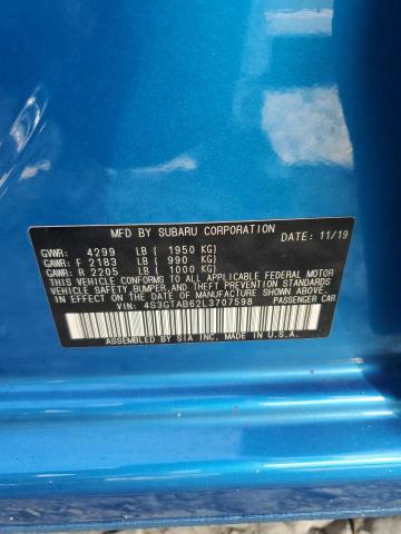 2020 SUBARU IMPREZA 4S3GTAB62L3707598