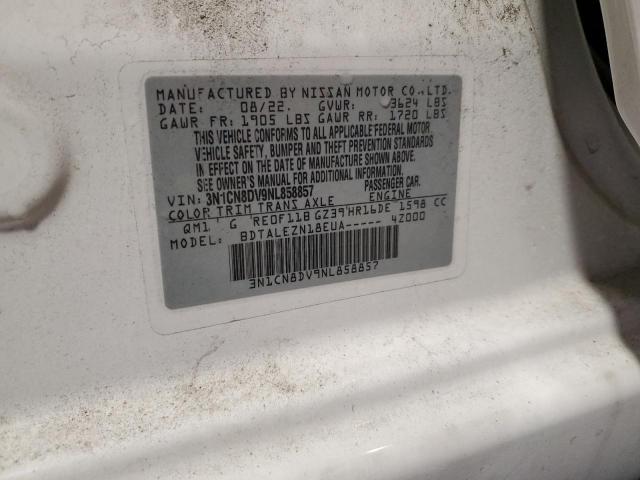 2022 NISSAN VERSA S 3N1CN8DV9NL858857