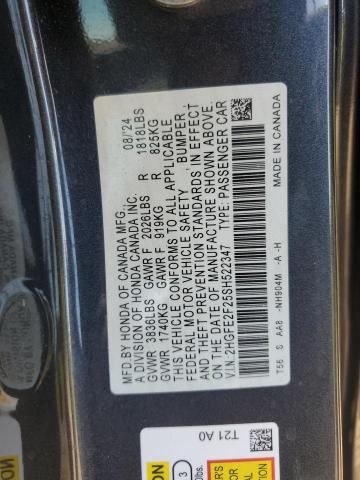 2025 HONDA CIVIC LX 2HGFE2F25SH522347