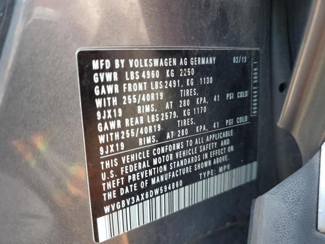 2013 VOLKSWAGEN TIGUAN S - WVGBV3AX6DW594860