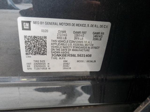 2020 CHEVROLET BLAZER RS 3GNKBERS6LS631408