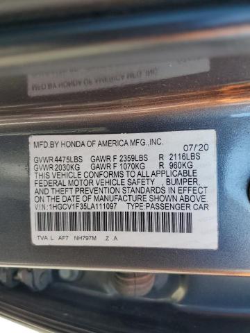 2020 HONDA ACCORD SPO 1HGCV1F35LA111097