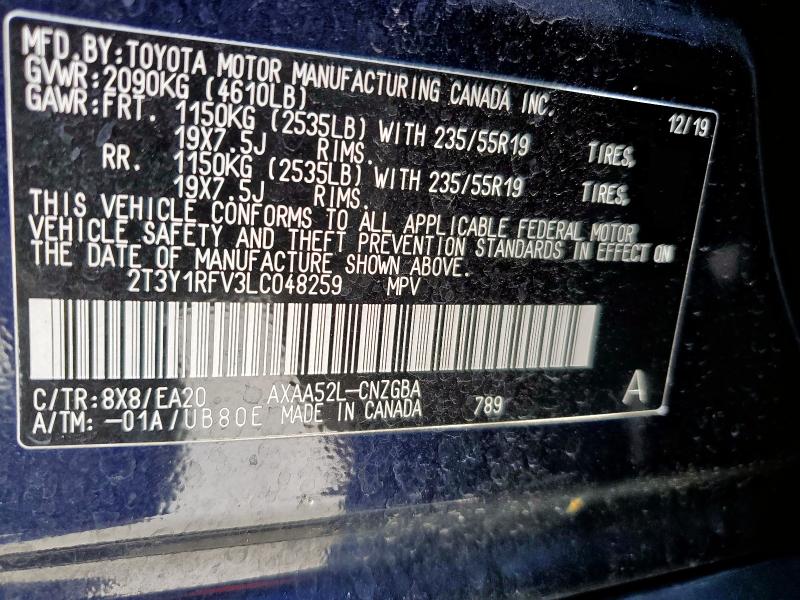2020 TOYOTA RAV4 LIMIT - 2T3Y1RFV3LC048259