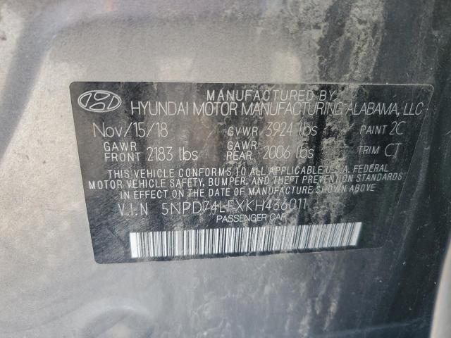 2019 HYUNDAI ELANTRA SE - 5NPD74LFXKH436011