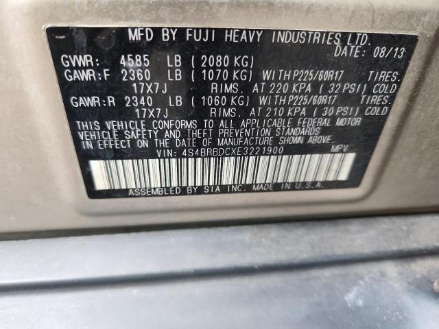 2014 SUBARU OUTBACK 2. - 4S4BRBDCXE3221900
