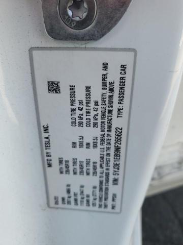 2022 TESLA MODEL 3 5YJ3E1EB9NF265622