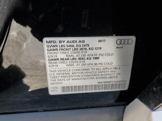 2018 AUDI Q5 PREMIUM WA1BNAFY7J2067921