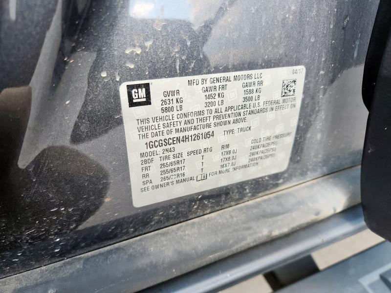 2017 CHEVROLET COLORADO L - 1GCGSCEN4H1261054