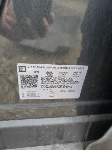 2021 CHEVROLET EQUINOX LT - 3GNAXKEV5ML371235