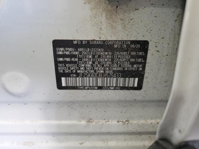 2020 SUBARU FORESTER JF2SKADC4LH575433